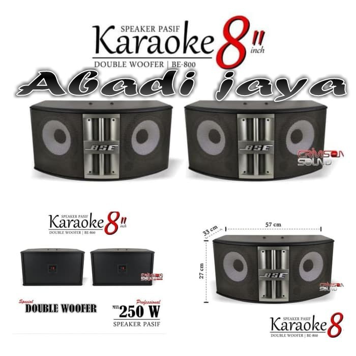 speaker pasif crimson BE800 double woofer 8inch crimson BE 800 ORYGINAL