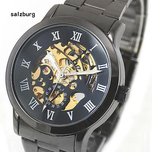 Jam Tangan Mekanik Mewah Angka Romawi Bahan Tungsten Steel Jam Tangan Mekanik Mewah Angka Romawi Bahan Tungsten Steel