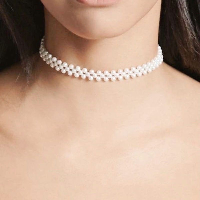 Luna Pearl Choker Necklace Kalung Mutiara Rangkai