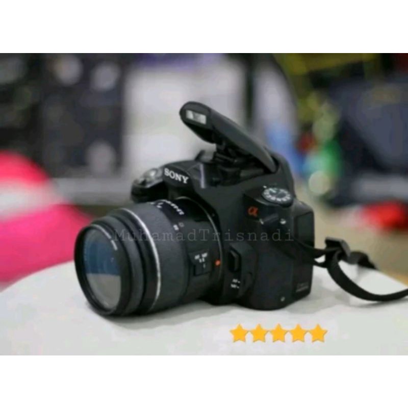 Camera Kamera DSLR Sony A290 Lensa 18-55mm Hitam Murah