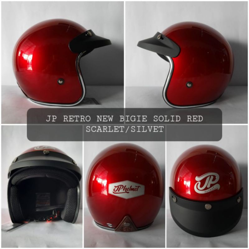 HELM BOGO JPX_JP NEW BIGIE_SOLID - RED SCARLET/SILVER