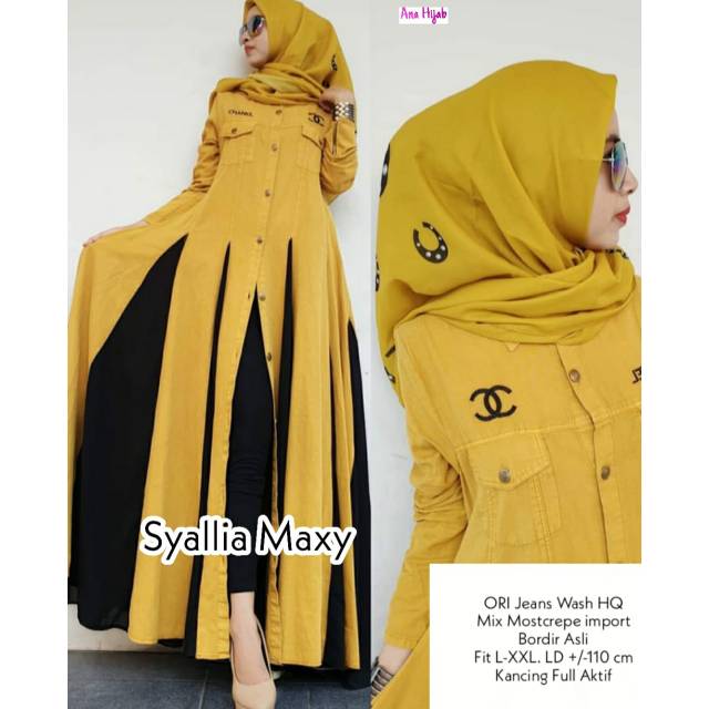 Syallia Maxy_Matt Ori Jeans Wash HQ mix Moscrepe Import dan Bordir Asli
