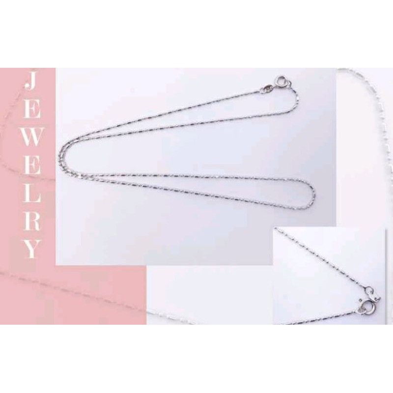 kalung rantai biji padi titanium