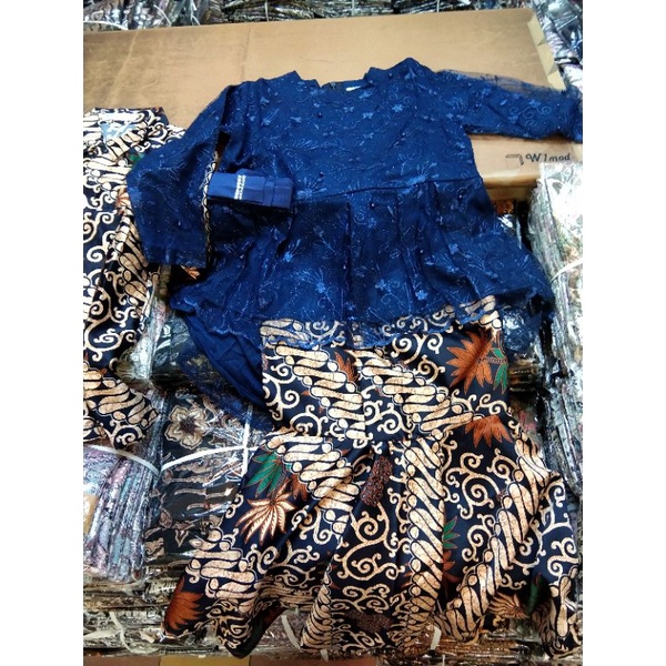 SETELAN KEBAYA TULLE ANAK NAVY//KEBAYA LUCU//KEBAYA WISUDA ANAK