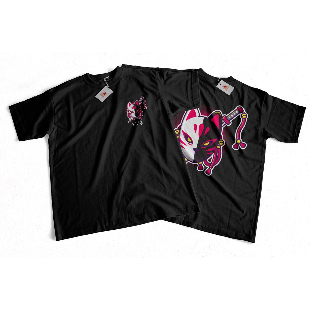 Tshirt Japan Style - Mask Kitsune, Japan Mythology - Free Sticker
