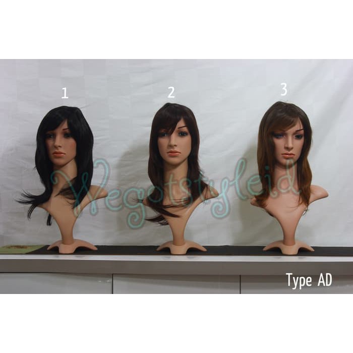 Jual Wig Ad +- 45 Cm U002F Segi U002F Shaggy Panjang U002F Korea U002F Cosplay U002F Pesta