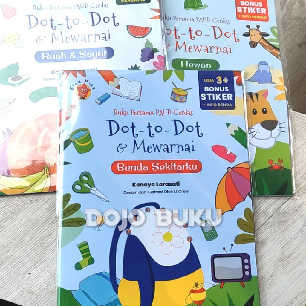 Seri Buku Pertama Paud Cerdas Dot To Dot &amp; Mewarnai by Kanaya Larasati