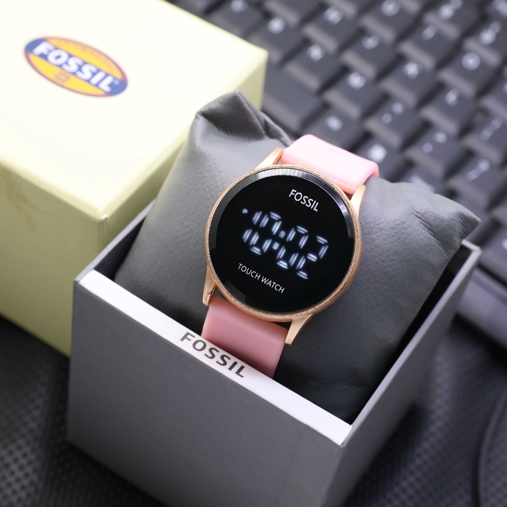 Jam Tangan Wanita Fashion FL Touch Bulat Rubber 3,6 CM Tanggal Bulan Aktif/Jam Tangan Layar Sentuh