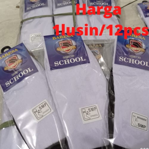 (school) kaos kaki sekolah putih hitam putih pramuka sd smp sma