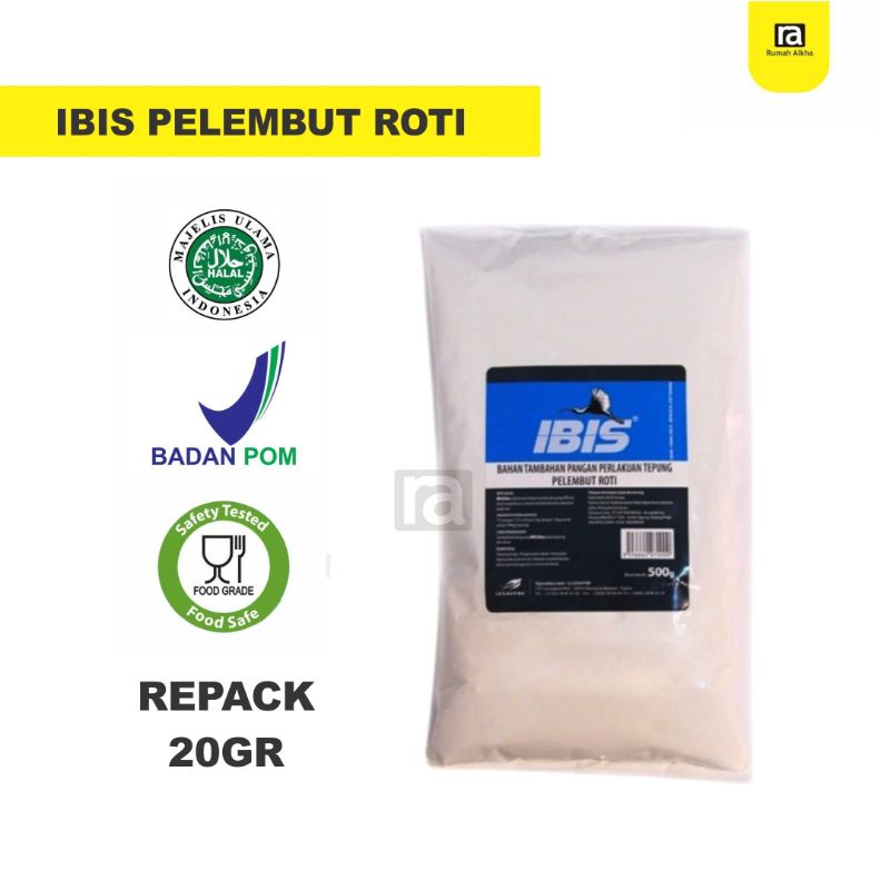 

Ibis blue Pelembut Roti/ Bread Improver REPACK 20gr