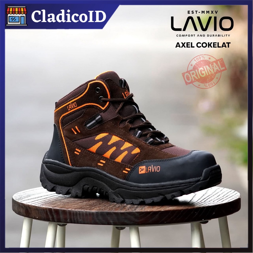 Sepatu Safety Outdoor Unisex Pria Wanita Bisa Kerja Lapangan Proyek Mendaki Gunung Haiking Sefty Boots Ujung besi Cewek Cowok Olahraga Big Size Jumbo 36 37 38 39 40 41 42 43 44 45 46 LAVIO AXEL