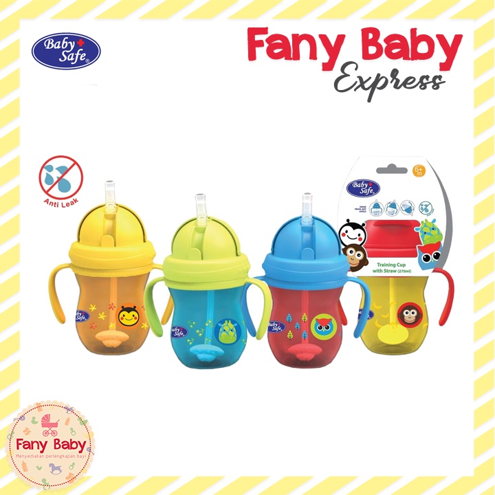 BABY SAFE TRAINING CUP WITH STRAW / 270ML ( P12SK019)