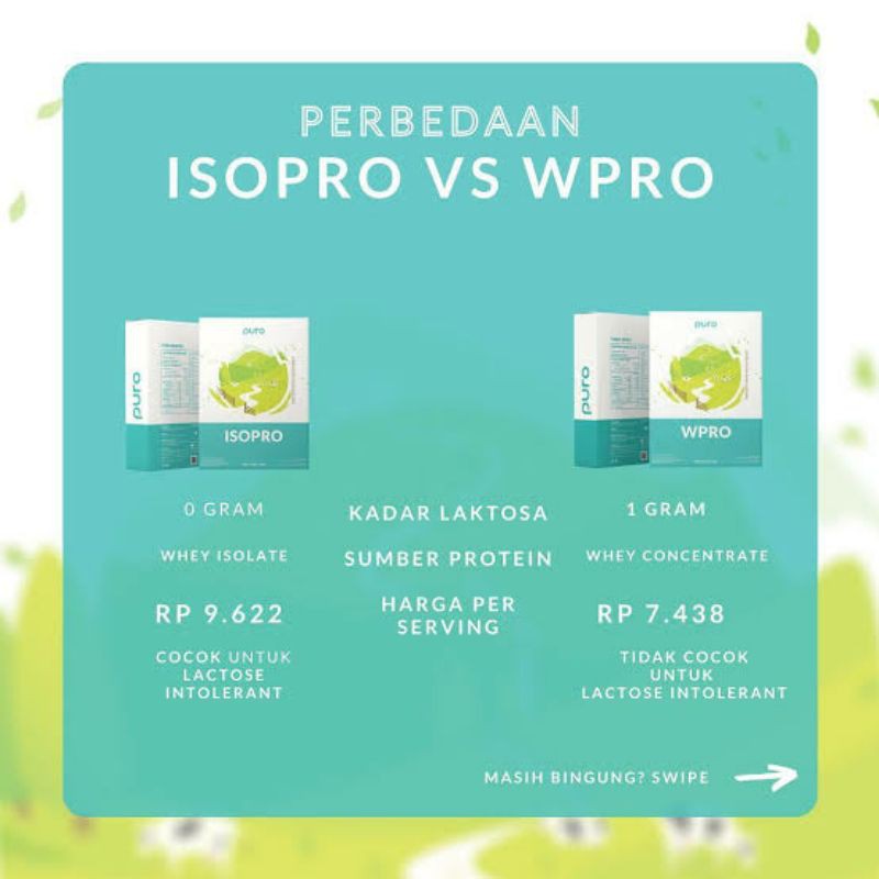 PURO WPRO WHEY W PRO PROTEIN 300 GRAM GR 10 SERVING SUSU PROTEIN GRASS FED PROTEIN GYM LOW FAT PURO