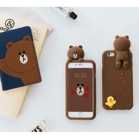 Silicon Case 3D Brown Standing SAMSUNG J3 J5 PRIME Silikon boneka lucu pelindung hp case tebal karet softcase lentur