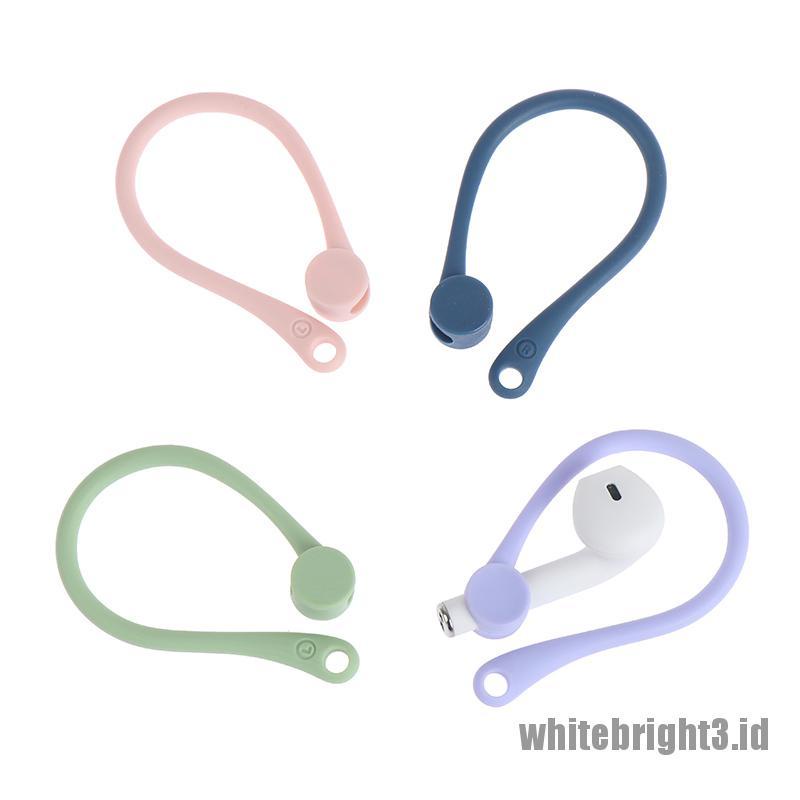 &lt; White3 &gt; 1 Pasang Strap Holder Earphone Wireless Bluetooth Anti Hilang Untuk Airpods