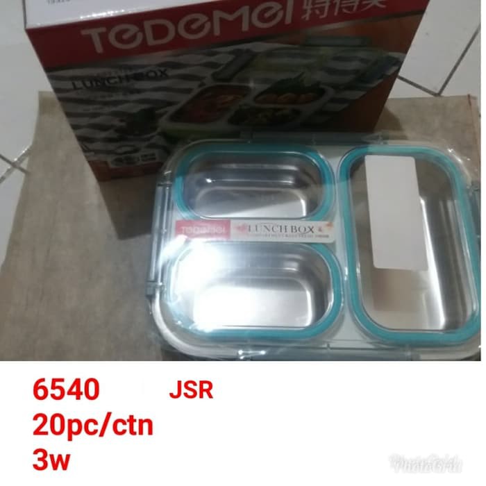 Ready Stok Tedemei Rantang Stanlis Sekat 3 6540