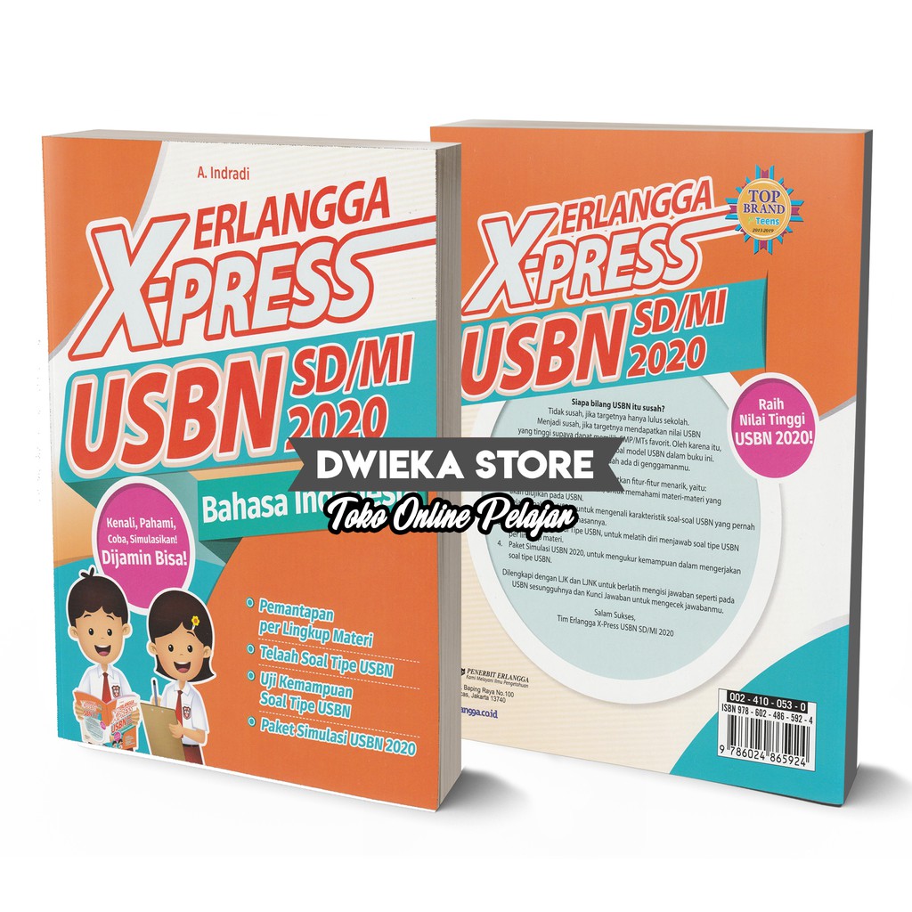Erlangga X-PRESS USBN UNAS Ujian Nasional ” Bahasa Indonesia “ SD/MI 2020-1