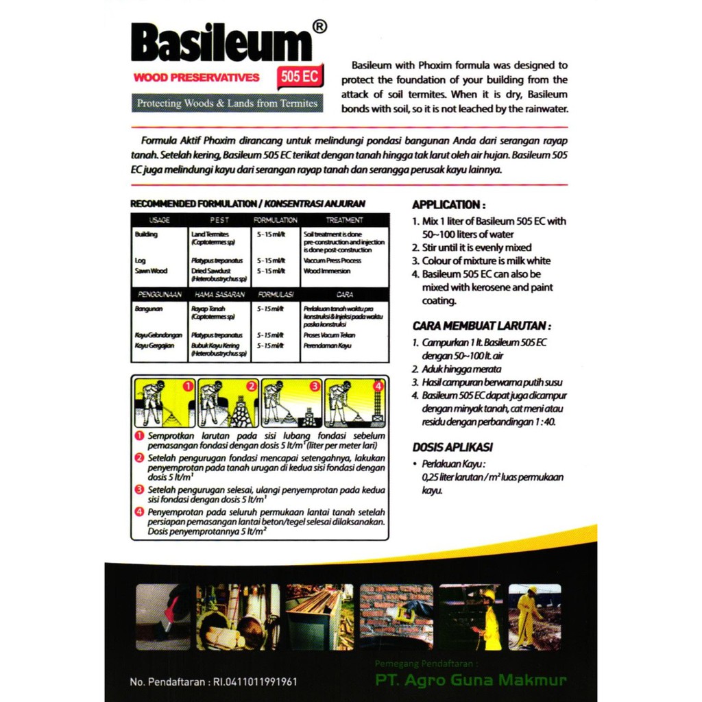 Anti Rayap Basileum 505 EC  80 ML | Obat Anti Rayap | Basmi Rayap | Anti Rayap Kayu