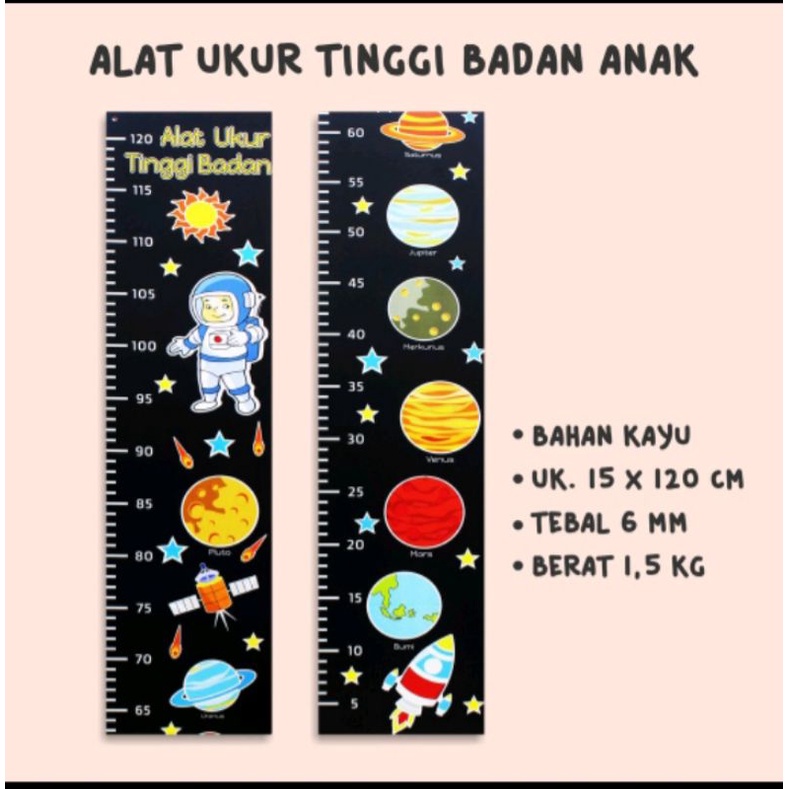 Alat Pengukur Tinggi Badan Anak Anak KAYU