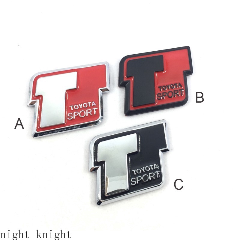 1pc Stiker Emblem Metal Tulisan Toyota Sport Untuk Bagasi Belakang Mobil