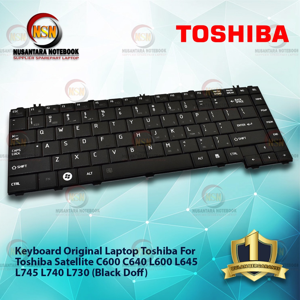 Keyboard Laptop Toshiba Satellite C600 C640 L600 L645 L745 L740 L730