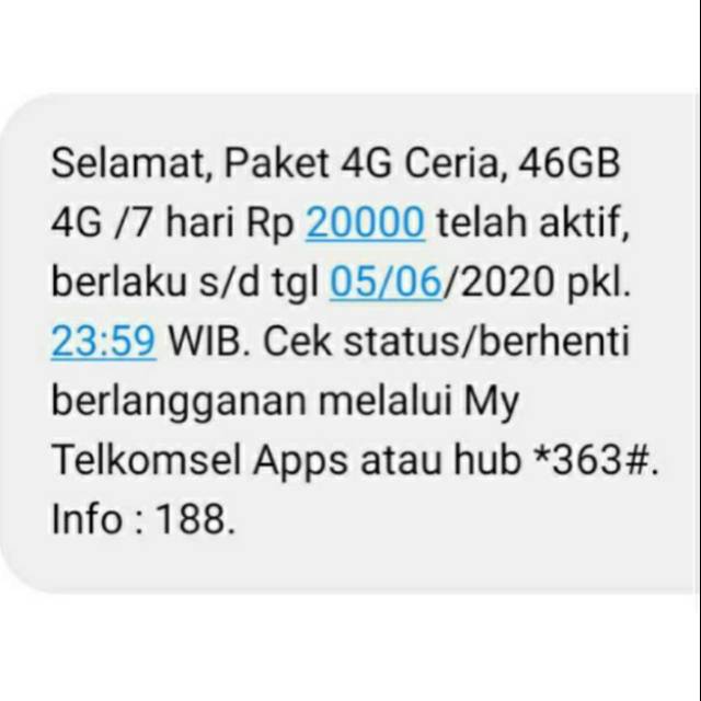 Kartu Sakti Ceria 4g 46gb 20k 15gb Sakti Combo 75k Shopee Indonesia