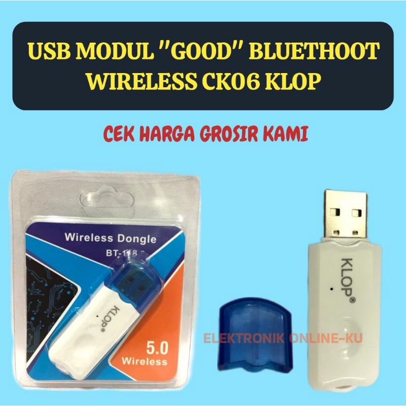 USB BLUETHOOT RECEIVER WIRELESS CK06 KLOP TANPA KABEL