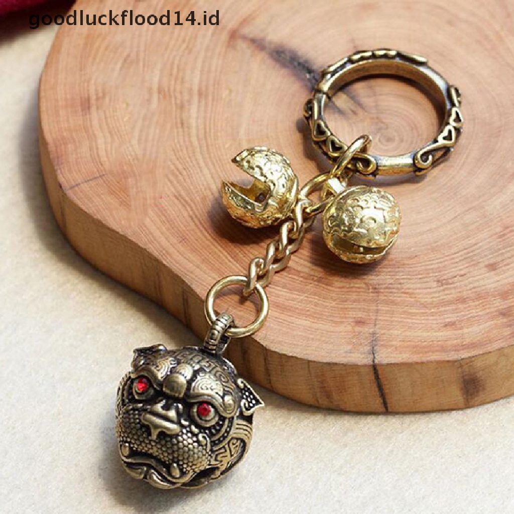 [OOID] Metal Brass Tiger Key Chains DIY Hangings Jewelry Accessories Vintage Figurines ID