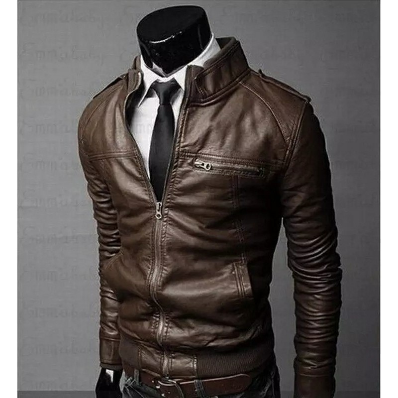 Jaket Kulit Sintetis Pria Terlaris/Jaket Motor 2021/Jaket Trend