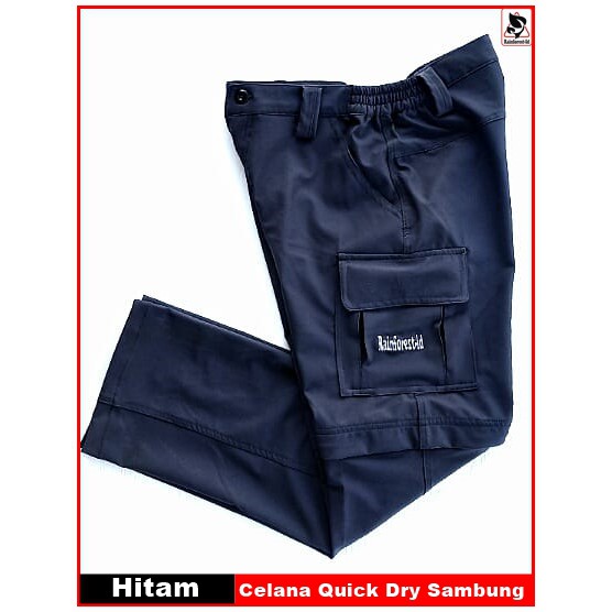 Celana Quick Dry Strecth Rainforest-Id Celana Gunung Sambung Quick Dry Strecth (Hitam)