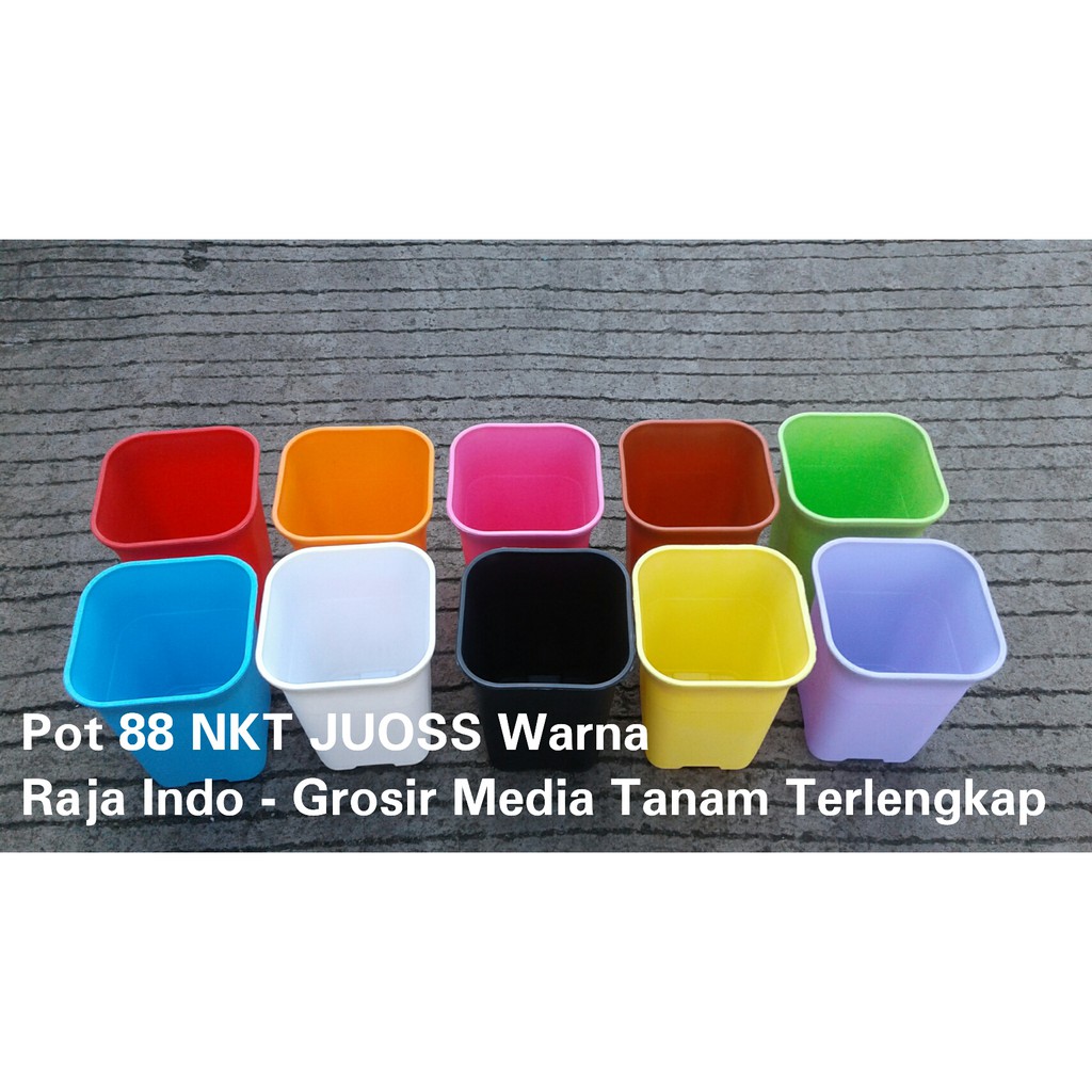 Pot 88 Nkt Juoss 8 Cm / Batik Putih Merah Biru Kuning Orange Pink Hijau Pink Pot Kotak Juoss Nkt