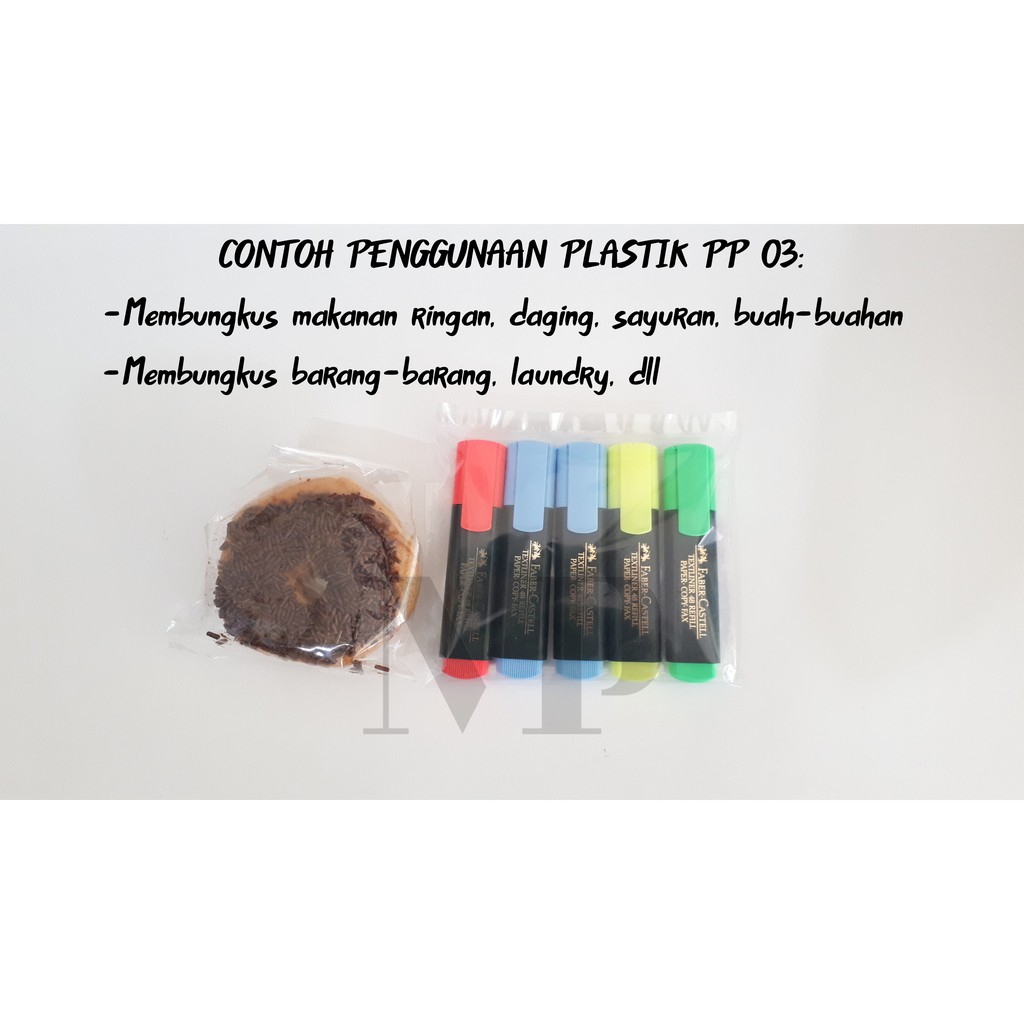 Plastik Pp Lebar 35 Tebal 03 35X45 35X50 35X55 35X60 35X70 Kantong Plastik Bening Transparan