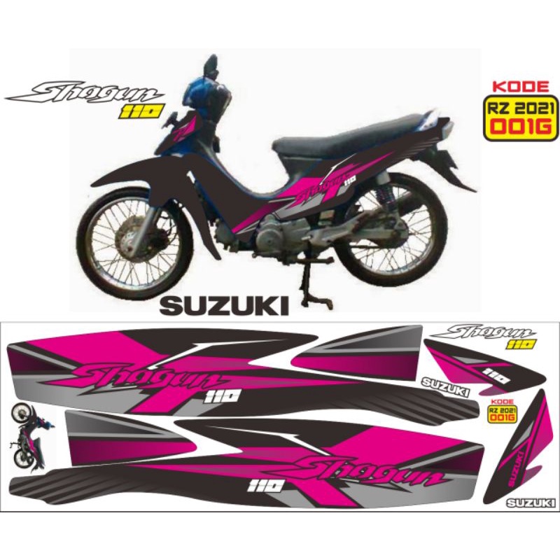 striping variasi shogun 110 r / decal shogun lama / variasi shogun 110
