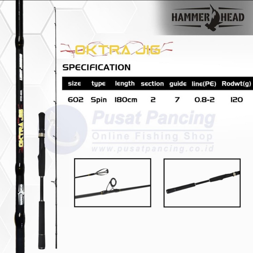 Joran Light Jigging/Joran Pancing Hammerhead Oktra Jig Pe 0.8-2.0