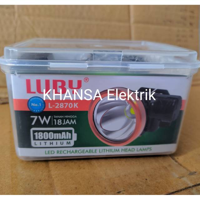 Senter kepala Luby 7 Watt Nyala kuning