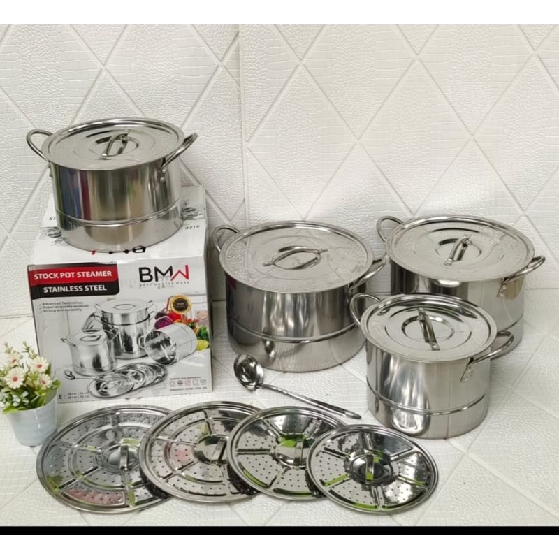 STOCK POT STEAMER BMW/PANCI SET STEAMER