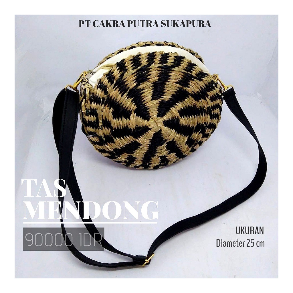 RJ CRAFT - Tas Anyaman Mendong Tas Etnik Modern Tas Selempang Wanita Tas Sling Bag Trendy