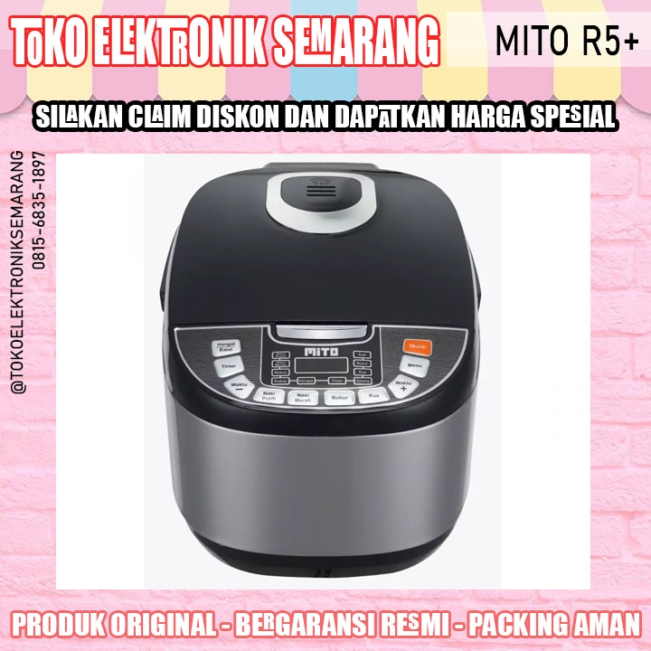 MAGICCOM RICE COOKER 8 IN 1 MITO MITOCHIBA R 5 + R5+ / R7 R 7 KAPASITAS 2 LT ORIGINAL GARANSI RESMI