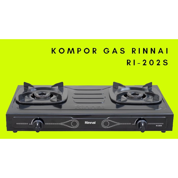 Kompor Gas Rinnai RI-202S / Kompor 2 Tungku / Kompor Rinnai / Kompor Gas 2 Tungku