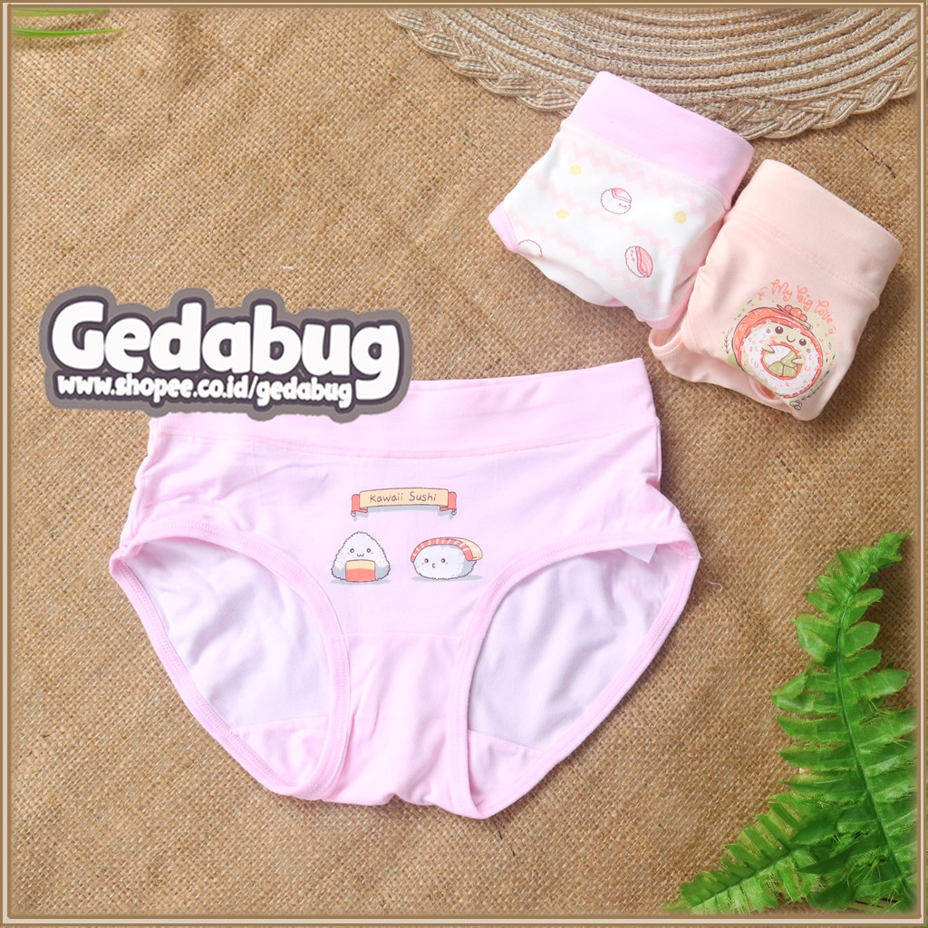 [3 pcs] Celana Dalam Sorex Kids NA 452 Super Soft CD Anak Sorex Perempuan Segitiga Motif Lembut Adem