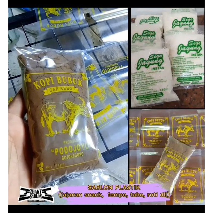 Plastik sablon /plastik kopi/plastik roti / plastik Snack /bungkus plastik /plastik pp