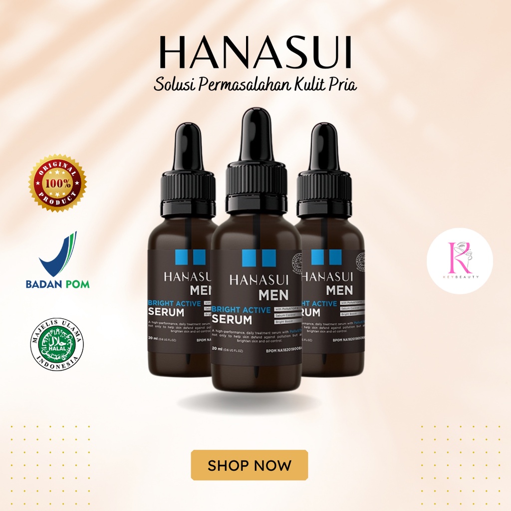 HANASUI Men Bright Active Serum 20ml (100% ORIGINAL & BPOM)