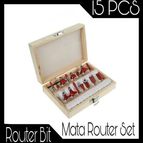 Mata Profil Router Bit Set Trimmer 1/4" Wood Milling Cutter Set 15Pc