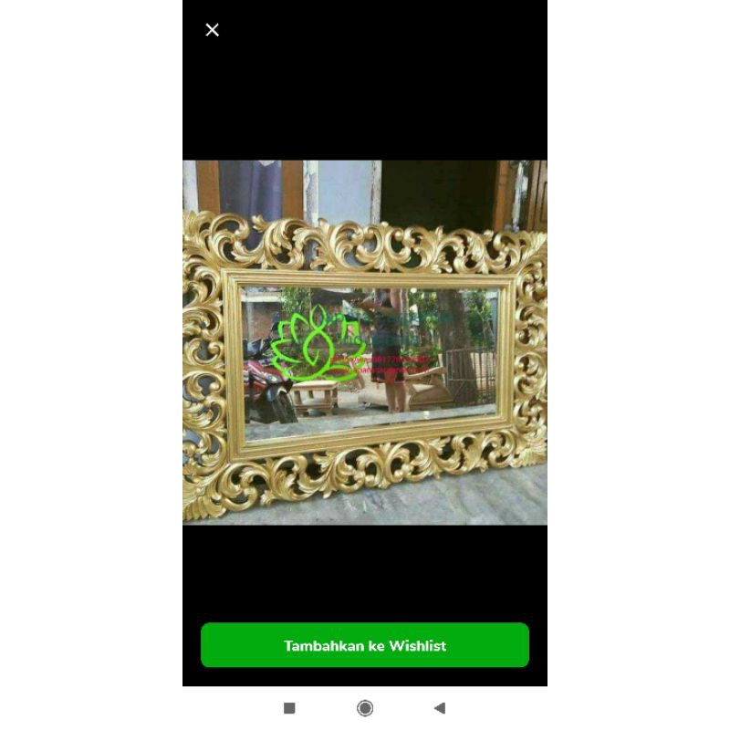 Cermin Hias ukir Terlaris Kaca Pigura Mebel Furniture JEPARA Termurah.