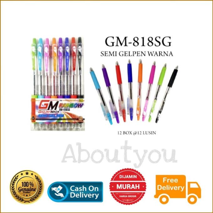 

PROMO pen/ pena/ ballpoint/ bolpen SEMI GEL RAINBOW 8 warna (SATUAN) aboutyou34 Ayo Order