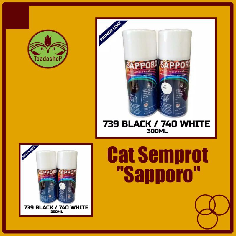 

Cat Dasar / Cat Semprot Sapporo Black 739 & White 740
