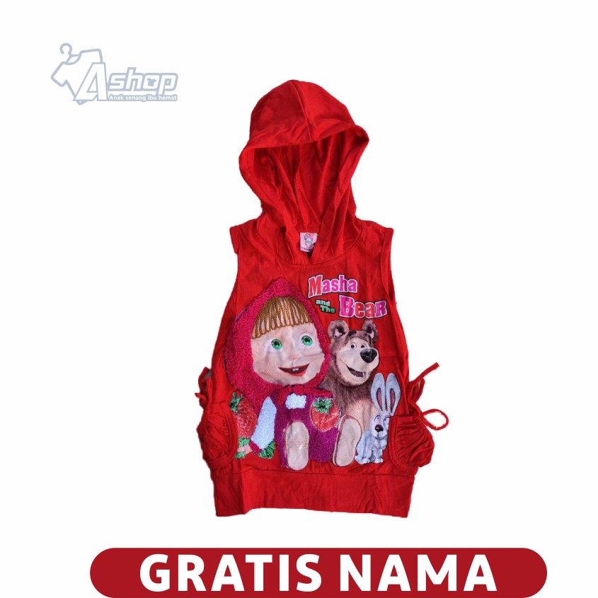 Baju Kaos Masha And The Bear Singlet Topi