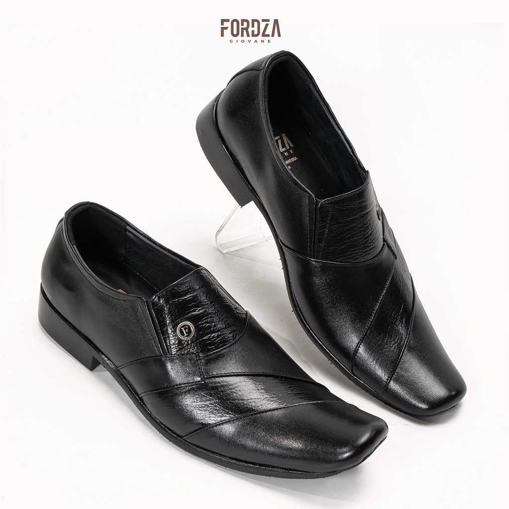 Sepatu Pantofel Pria Kulit Asli Tanpa Tali Original Fordza Untuk Formal Kantor Kerja Pesta 902HT