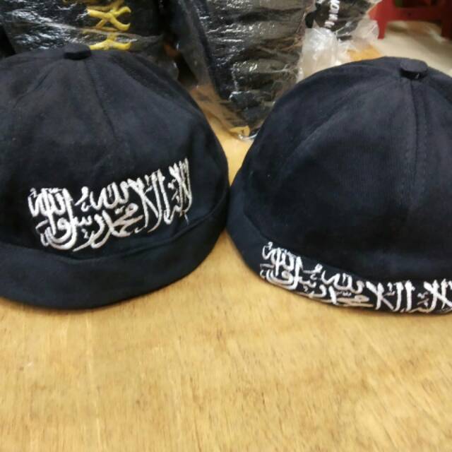 Topi Hijrah Miki Hat Peci kupluk tauhid arab laillahaiallah bordir