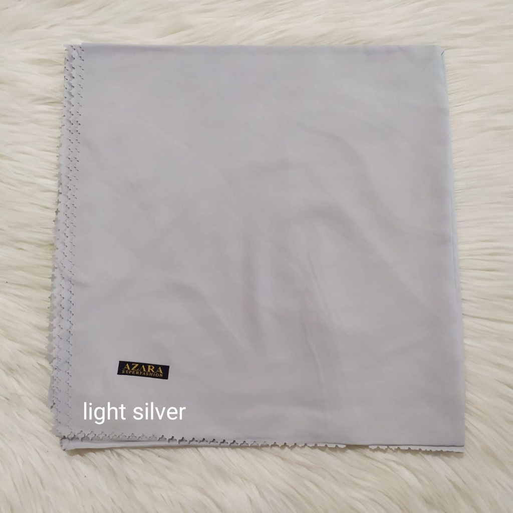 Hijab Azara Oskara / masahi syari 130x130cm LC Jilbab square / segiempat jumbo syar'i Lasercut/Voal-Light silver